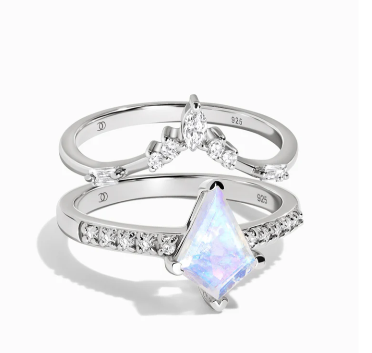 Viorco Natural Blue Moonstone Ring