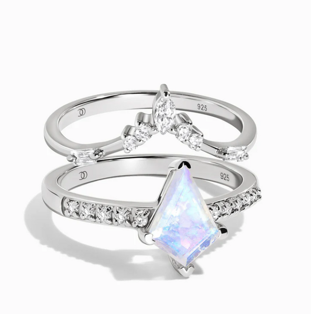 Viorco Natural Blue Moonstone Ring